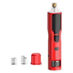 로제코 사이클론 반려동물 LED 저소음 전동 그라인더 발톱깎이 37 x 175 x 35 mm, 레드, 1개