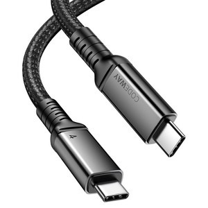 코드웨이 C타입-C타입 USB4 8K 썬더볼트4 호환 240W 40Gbps 고속충전 데이터 케이블, 1.2m, 그레이, 1개