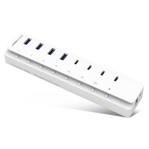 ipTIME 8포트 USB 허브 3.0 UH508C, 화이트, 1개