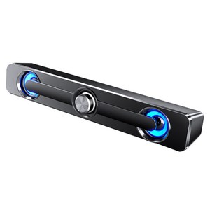 위니즈 USB 유선 게이밍 PC 스피커, 블랙, WZ-V196