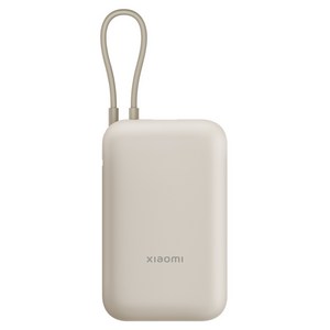 샤오미 22.5W 보조배터리 10000mAh 케이블 일체형 멀티단자, P15ZM, 베이지