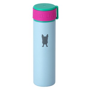프렌치불 스텐316 실리콘 스트랩 미니 텀블러, 해피블럭, 170ml, 1개