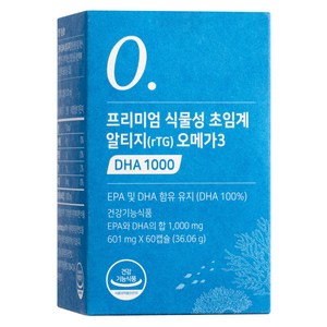 뉴트리모어 프리미엄 식물성 초임계 알티지 오메가3 DHA 1000 임산부 영양제 36.06g, 60정, 1개