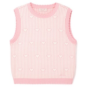 페리미츠 여아용 하트 니트베스트 P2511K450