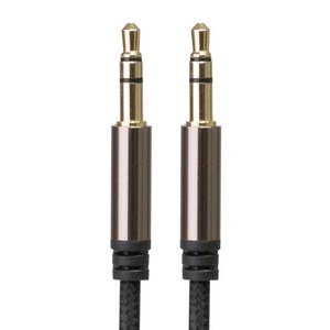 Gjby 스테레오 AUX 3.5mm 오디오 케이블 2m, GJC352, 블랙, 1개