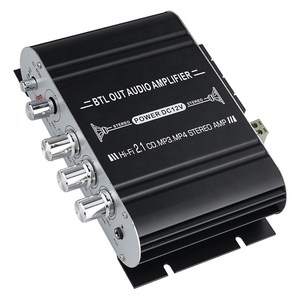 컴스 Hi Fi 2.1채널 오디오 앰프 우퍼 사운드 20Wx2+40W 서브, JA141, 블랙