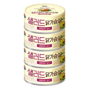 사조 샐러드 닭가슴살 매콤달콤 살사 통조림, 135g, 4개