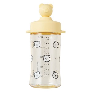 아키움 유아용 곰돌이 PPSU 빨대컵, 망고, 1개, 260ml