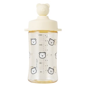 아키움 유아용 곰돌이 PPSU 빨대컵, 바닐라, 1개, 260ml