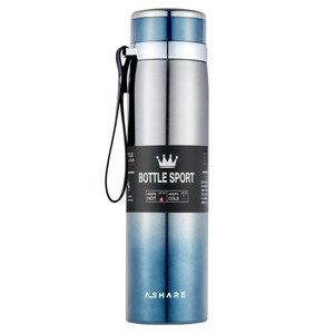 어쉐어 휴대용 보온보냉병, 블루, 1000ml, 1개