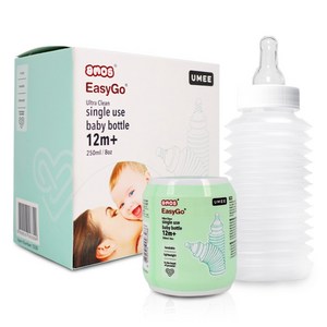 유미 이지고 일회용 젖병 250ml, 민트, 1개
