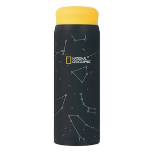 릴팡 내셔널지오그래픽 익스페디션 이중 스텐텀블러, 나이트블랙, 450ml, 1개