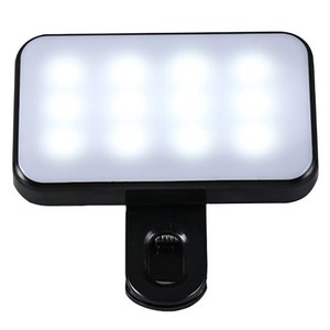 비상 충전식 방송 촬영 셀카 휴대용 핸드폰 LED 3색 조명, 360-2025CSH, 1개