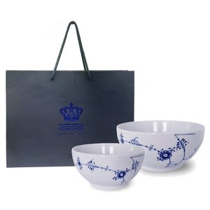 로얄코펜하겐 볼 470ml + 730ml 세트, 블루 + 화이트, 1세트
