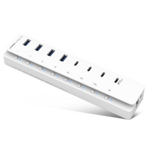 ipTIME 8포트 USB 3.2 허브 UH1008C-QC, 화이트, 1개