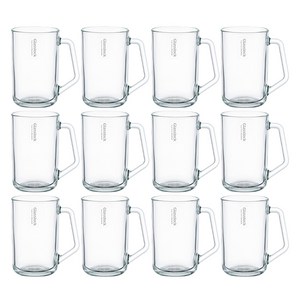 글라스락 내열 강화유리 이지그립 머그컵 480ml, 투명, 12개