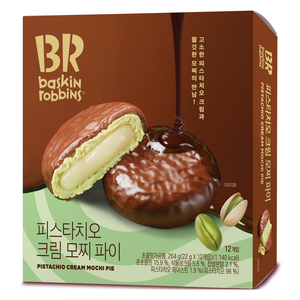 배스킨라빈스 피스타치오 크림 모찌 파이 12p, 264g, 1개