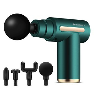 HanilMedical 4종 헤드 무선 핸디형 미니 마사지건, HL-ZL1000, GREEN