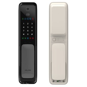 밀레시스텍 푸시풀 지문인식 스마트 도어락 화이트, ME-P71F-W, 방문설치