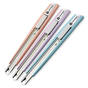 화신 215 커터칼 KN-215P3 소 3p 세트, 블루 + 퍼플 + 피치, 1세트
