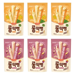 아이배냇 롱떡뻥 단호박 30g x 3p + 자색고구마 30g x 3p 세트, 혼합맛(단호박/자색고구마), 6개