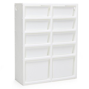 아이팜 모듈형 더블 유아 정리함, WHITE+WHITE, 1개