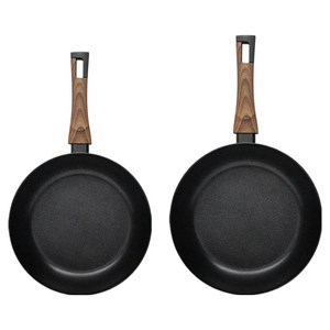 실바트 IH 인덕션 까리노 프라이팬 세트 2개, 블랙, 프라이팬 24cm + 프라이팬 28cm, 1세트