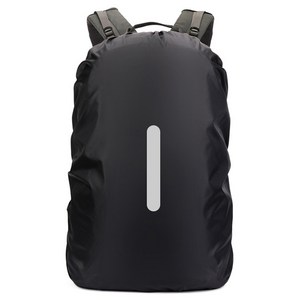 온트리 야광반사 배낭 가방 방수커버 45L, 블랙, 1개