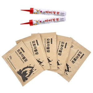 캠핑 오로라 가루 5개 + 파티 불꽃 2개 불꽃놀이 폭죽세트, 1세트