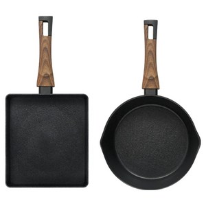 실바트 IH 인덕션 까리노 프라이팬 세트 2개, 블랙, 계란말이팬 24cm + 멀티플렉스팬 22cm, 1세트