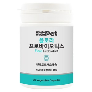 와글와글펫 반려동물 플로라 프로바이오틱스 유산균, 1개, 장건강/유산균, 30정