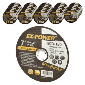 이엑스파워 절단석 180mm SUS 겸용 ECD-180, 30개