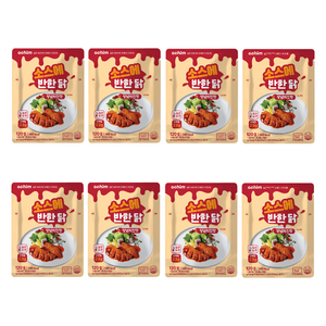 아침 실온 보관 소스에 반한닭 맛있는 닭가슴살 양념 치킨 맛, 120g, 8개