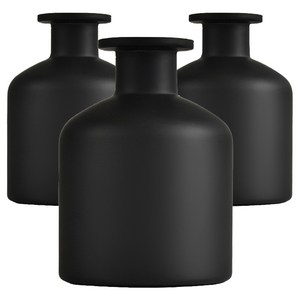 꼬까 시약병 디퓨저 용기, 매트블랙, 150ml, 3개