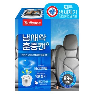 불스원 에어컨히터 차량실내 겸용 냄새싹 훈증캔 플러스 쿨 아쿠아향 본품, 5g, 1개