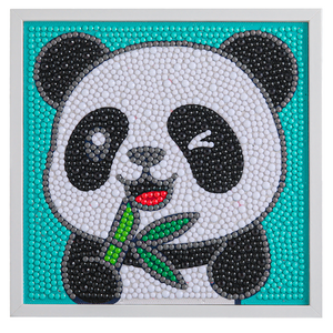 마이토이즈 액자형 귀여운 보석십자수 15 x 15 cm, 윙크판다, 1개