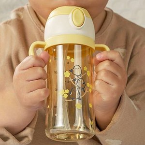 베베픽 유아용 원터치 PPSU 빨대컵, 250ml, 1개, 오목눈이마리골드