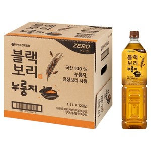 하이트진로 블랙보리 누룽지, 1.5L, 12개