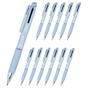 모나미 FX ZETA C3 볼펜 0.5mm, 스카이 블루, 12개