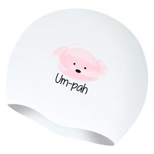 랠리 실리콘 수모 디자인 수영모자 PRUC901, Pink, 1개