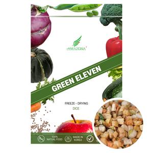 아마조나 앵무새 그린일레븐 동결건조 과일 간식 사료 다이스, 50g, 1개