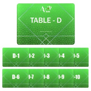 AAHM 가로형 싯카드, 테이블D(GREEN), 1개
