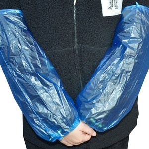 일회용 2colors 비닐 팔토시 100p, 파랑색