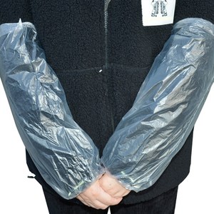 일회용 2colors 비닐 팔토시 50p, 투명색