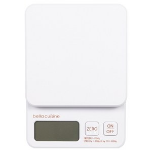 벨라쿠진 주방 전자 저울, 1kg, 화이트, G1-0219