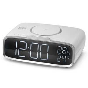브리츠 무선충전 탁상용 알람시계 무드등 스피커, BZ-Q230K