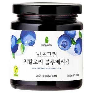 넛츠그린 저칼로리 블루베리잼, 1개, 240g