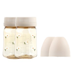 하이비 유아용 PPSU 노꼭지 에엣벤트 젖병 트윈팩, 데이지 + 샌드, 170ml, 2개