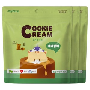 조이펫 고양이 쿠키 앤 크림 간식, 가다랑어, 60g, 3개