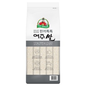 대왕님표 씻어나온 한끼톡톡 여주쌀 상등급, 300g, 5개